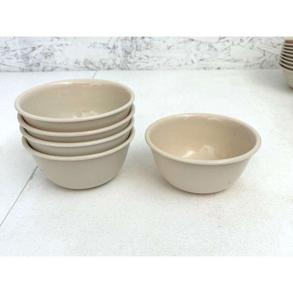 Corelle by Corning deep soup bowls almond cream set of 5 vintage bowls